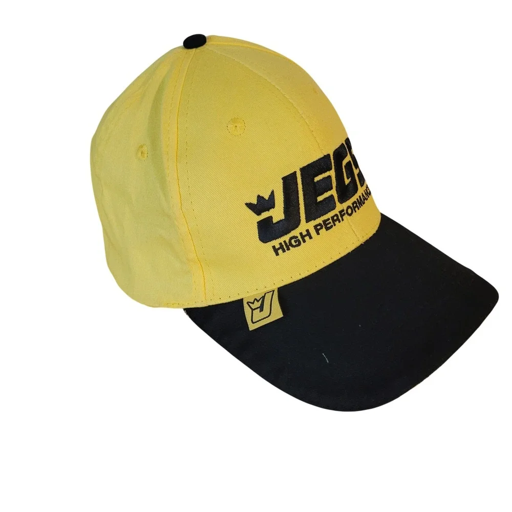 JEGS‎ High Performance Racing Hat Yellow Black Adjustable Baseball Cap 551-100